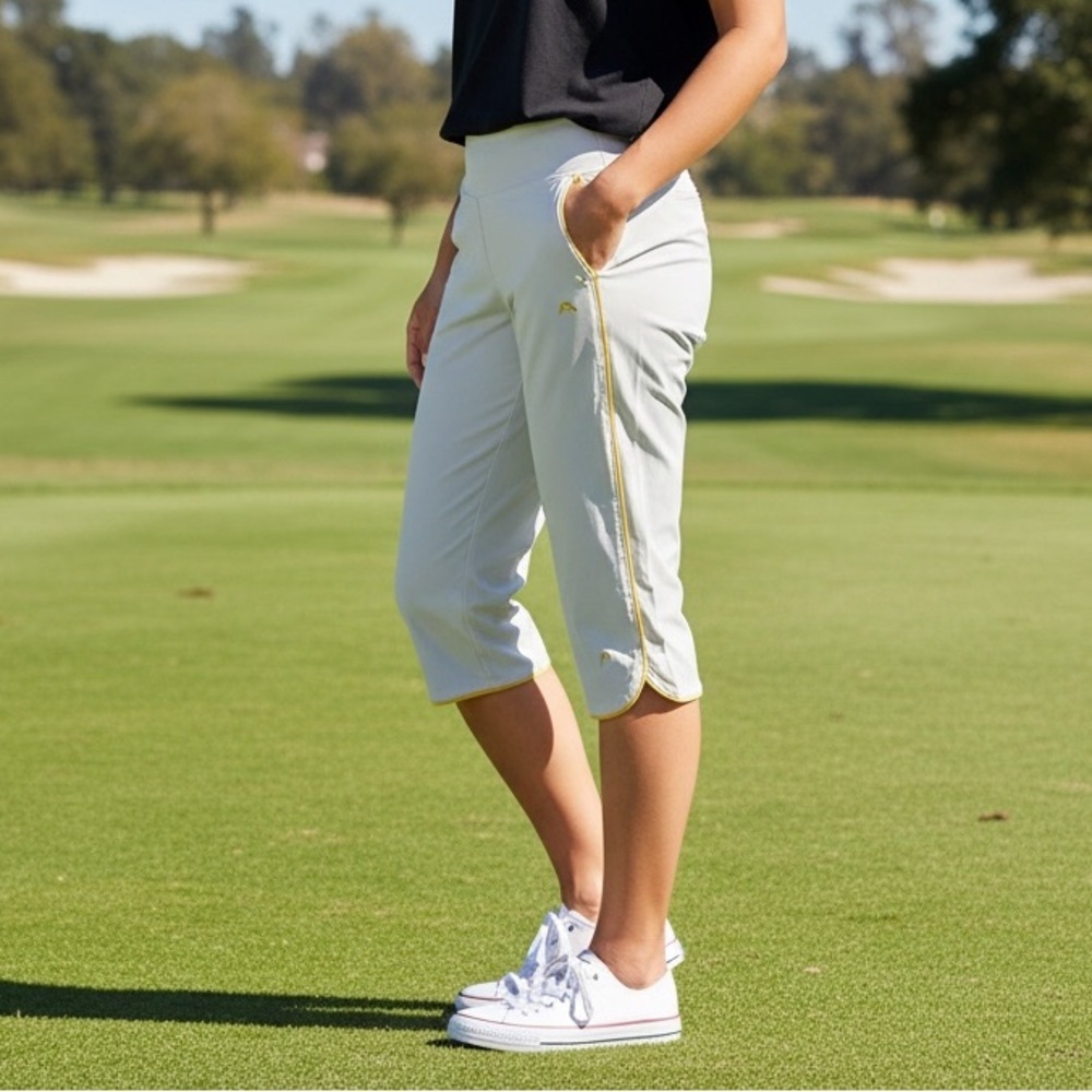 Head Golf Pants Women’s Bianca White Pull On Cropped Pants Size-4 NWOT